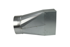 Adapter 220x80 mm auf 160 mm Durchmesser für Rohrleitungen