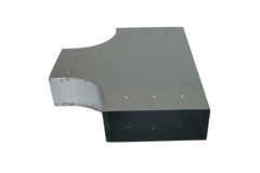 T-Stück 90 Grad 220x80 mm - 220x80 mm für Rohrleitungen