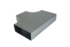 T-Stück 90 Grad 220x80 mm - 220x80 mm für Rohrleitungen
