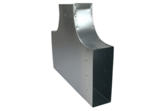 T-Stück 90 Grad 220x80 mm - 220x80 mm für Rohrleitungen
