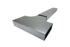 T-Stück 90 Grad 220x80 mm - 220x80 mm für Rohrleitungen