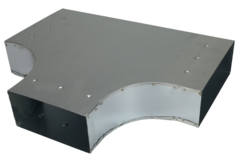 T-Stück 90° 300 x 80 mm / 300 x 80 mm  - Flachkanal