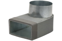 Thermoduct-Krümmer 170mm x 80mm auf Durchmesser 160 mm für Rohrleitungen