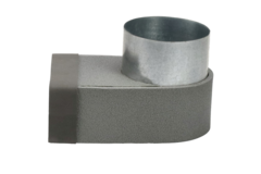 Thermoduct-Krümmer 170mm x 80mm auf Durchmesser 160 mm für Rohrleitungen