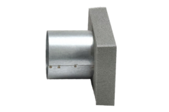 Thermoduct Deckel mit Rohranschluss 220x80 mm nach Ø 80 mm