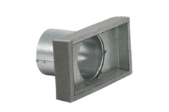 Thermoduct Deckel mit Rohranschluss 220x80 mm nach Ø 80 mm