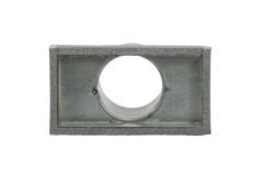 Thermoduct Deckel mit Rohranschluss 220x80 mm nach Ø 80 mm