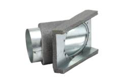 Thermoduct Abzweigung 45º für Flachkanal nach Rohr Ø 80 mm