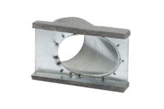 Thermoduct Abzweigung 45º für Flachkanal nach Rohr Ø 80 mm