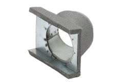 Thermoduct Abzweigung 45º für Flachkanal nach Rohr Ø 80 mm