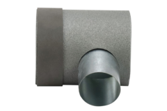 Thermoduct Ventilanschluss Ø 125 mm nach Ø 80 mm für Tunnelbau