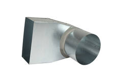 Rohrwinkel 220x80 mm bis Durchmesser 160 mm für Durchführungen
