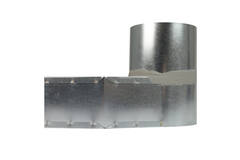 Rohrwinkel 220x80 mm bis Durchmesser 160 mm für Durchführungen