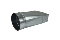 Adapter 220x80 mm auf Durchmesser 150 mm für Rohrleitungen
