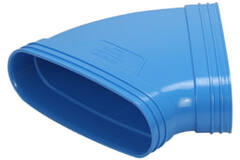 Wavin Ventiza Bogen 45 Grad PVC oval 195x80 mm horizontal M/M