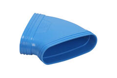 Wavin Ventiza Bogen 45 Grad PVC oval 195x80 mm horizontal M/M