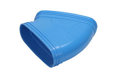 Wavin Ventiza Bogen 45 Grad PVC oval 195x80 mm horizontal M/M