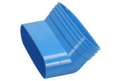 Wavin Ventiza Bogen 45 Grad PVC oval 235x80 mm vertikal M/S
