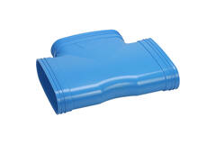 Wavin Ventiza T-Stück 90 Grad PVC oval 235x80 mm M/M/M