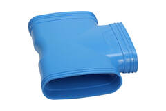 Wavin Ventiza T-Stück 90 Grad PVC oval 235x80 mm M/M/M