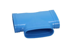 Wavin Ventiza T-Stück 90 Grad PVC oval 235x80 mm M/M/M
