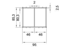 Wavin Ventiza PVC Klebemuffe oval 235x80 mm M/M