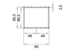 Wavin Ventiza Überschiebemuffe PVC oval 235x80 mm M/M