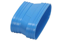 Wavin Ventiza Verlauf PVC oval 235x80 mm auf 195x80 mm M/M