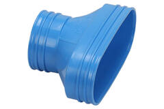Wavin Ventiza Verlauf PVC oval 195x80 mm auf 80 mm M/M