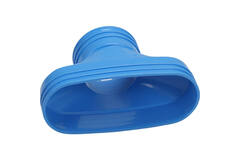 Wavin Ventiza Verlauf PVC oval 195x80 mm auf 80 mm M/M