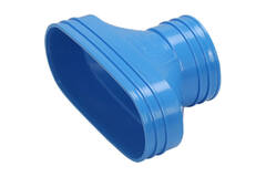 Wavin Ventiza Verlauf PVC oval 195x80 mm auf 80 mm M/M