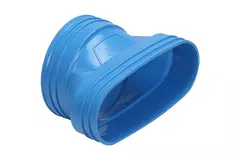Wavin Ventiza Verlauf PVC oval 195x80 mm auf 125 mm M/M