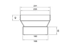 Wavin Ventiza Verlauf PVC oval 235x80 mm auf 160 mm M/M