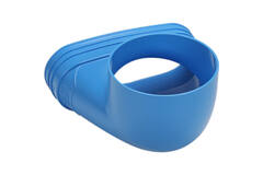 Wavin Ventiza Endstück 90 Grad PVC oval 195x80x100 mm mit Durchmesser 125 mm M/M