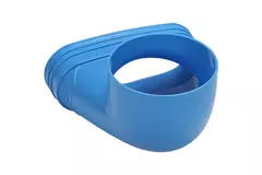 Wavin Ventiza Endstück 90 Grad PVC oval 195x80x70 mm mit Durchmesser 125 mm M/M