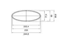 Wavin Ventiza Endkappe PVC oval Kanal 235x80 mm