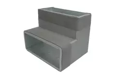 Thermoduct-Bogen 90 Grad 170x80 vertikal für Rohrleitungen