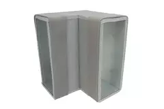 Thermoduct-Bogen 90 Grad 170x80 vertikal für Rohrleitungen