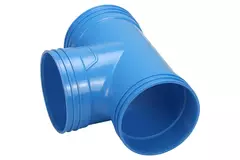 Wavin Ventiza T-Stück 90 Grad PVC rund mit Durchmesser 125 mm M/M/M
