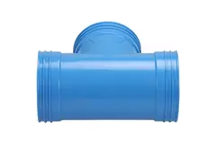 Wavin Ventiza T-Stück 90 Grad PVC rund mit Durchmesser 125 mm M/M/M