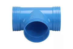 Wavin Ventiza T-Stück 90 Grad PVC rund mit Durchmesser 125 mm M/M/M
