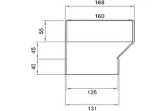 Wavin Ventiza Verlauf PVC rund 160 mm auf 125 mm exzentrisch S/M