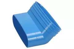 Wavin Ventiza Bogen 45 Grad PVC oval 195x80 mm vertikal M/S