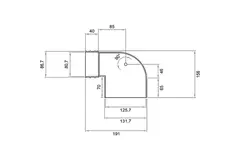 Wavin Ventiza Endstück 90 Grad PVC rund 125x80x70 mm M/M