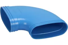 Wavin Ventiza Bogen 90 Grad PVC oval 195x80 mm horizontal M/M