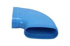 Wavin Ventiza Bogen 90 Grad PVC oval 195x80 mm horizontal M/M