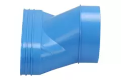 Wavin Ventiza Verlauf PVC oval 195x80 mm auf 125 mm exzentrisch M/S