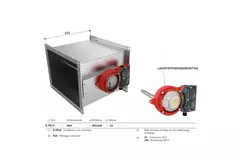 Rauchmelder 230V für rechteckige Brandschutzklappe - E-FD A SSA 900x250 230