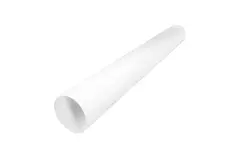 Rohr weiß Durchmesser 125 mm - Länge 1 Meter RAL 9010