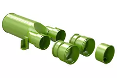 Ubbink Air Excellent 48C Ventiladapter mit einem Durchmesser von 125 mm